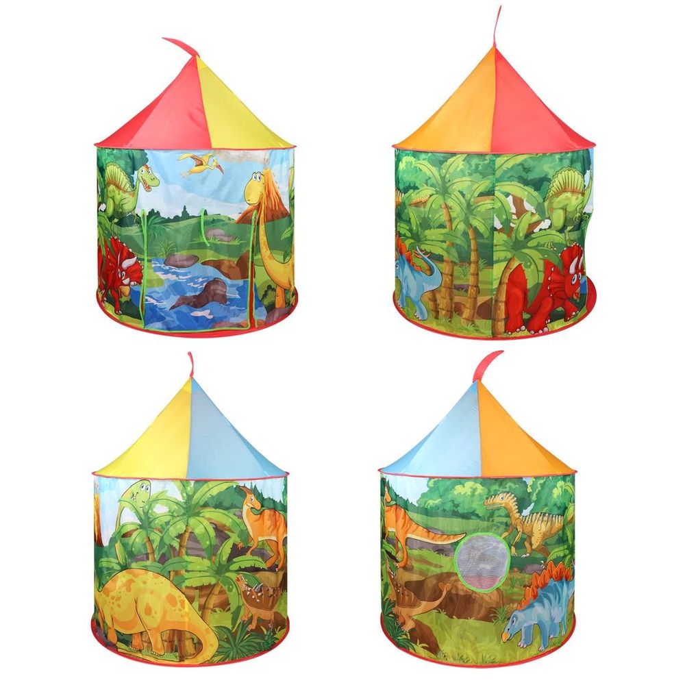 SOKA Dinosaur Play Tent Portable Foldable Red & Yellow Pop Up Garden Playhouse Tent