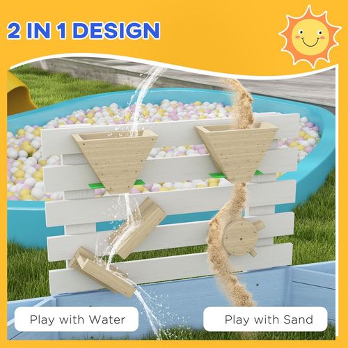 Outsunny Kids Sandbox, Outdoor Playset, for Ages 3-7 Years - Blue