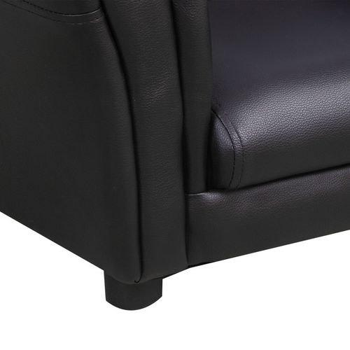 HOMCOM Kids Sofa Chair Set Armchair Seating Seat Bedroom Playroom Stool Black