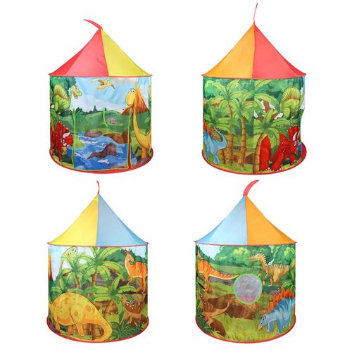 SOKA Dinosaur Play Tent Portable Foldable Red & Yellow Pop Up Garden Playhouse Tent