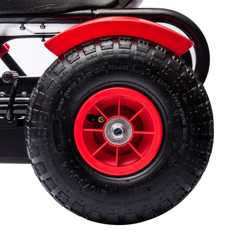 Children Pedal Go Kart w/ Adjustable Seat, Inflatable Tyres, Handbrake - Red