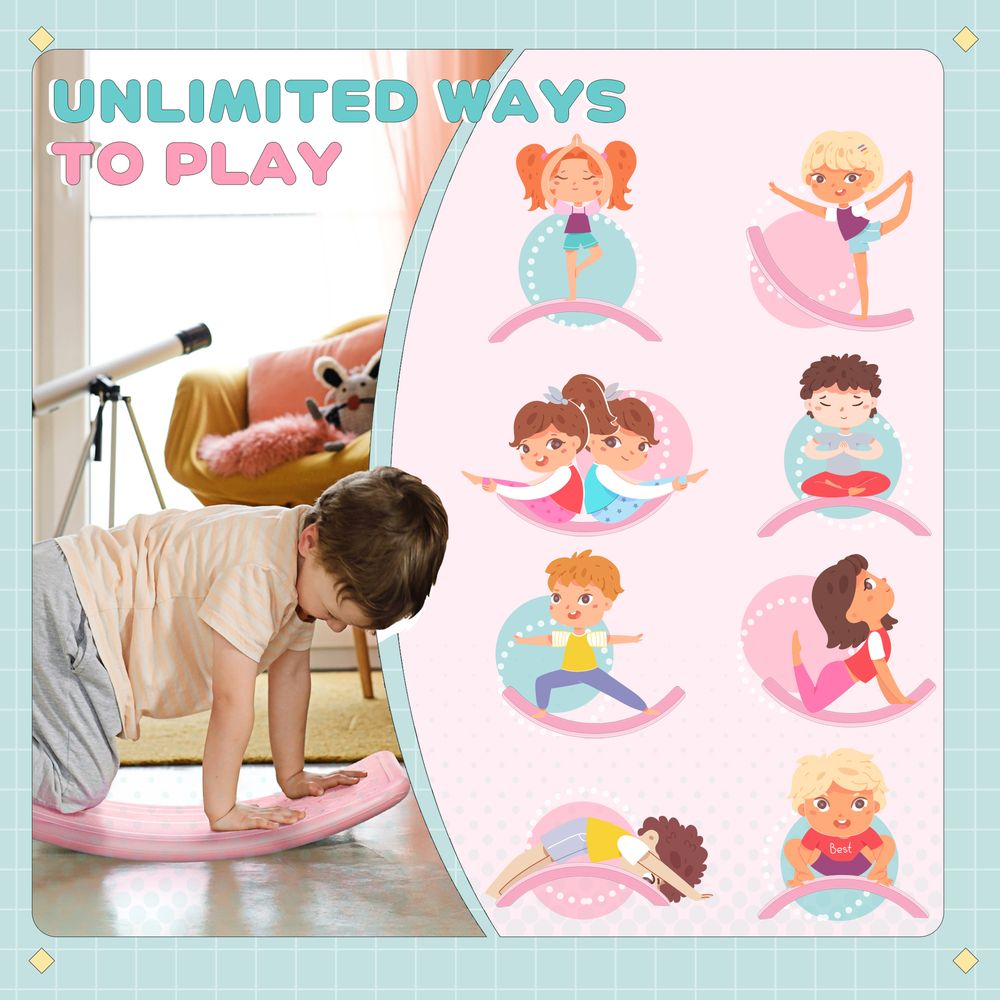 Balance Board, Kids Wobble Board Stepping Stone, Montessori Toy for 3-6 Years