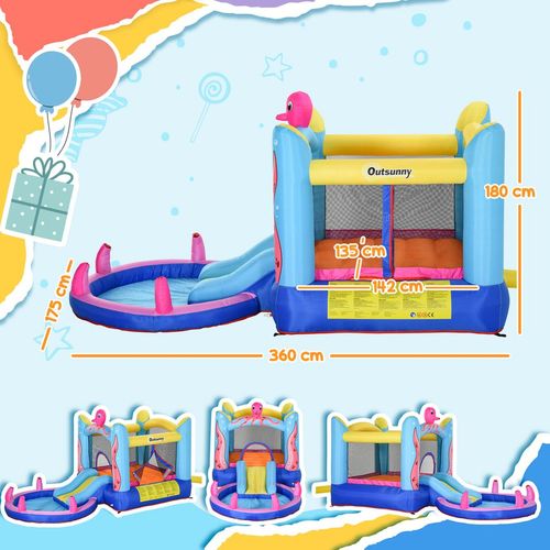 Bouncy Castle Slide Water Pool Trampoline, Blower 3.6 x 1.75 x 1.8m