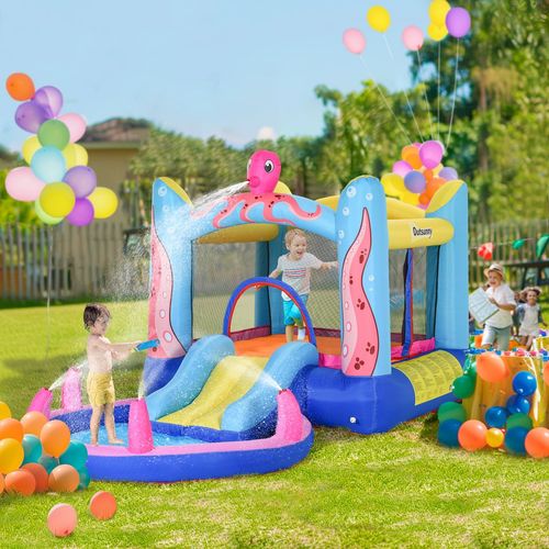 Bouncy Castle Slide Water Pool Trampoline, Blower 3.6 x 1.75 x 1.8m