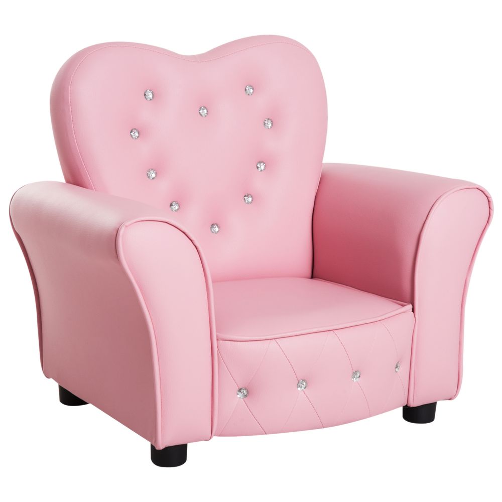 Kids Toddler Sofa Children Armchair Seating Chair Relax Girl Princess Pink