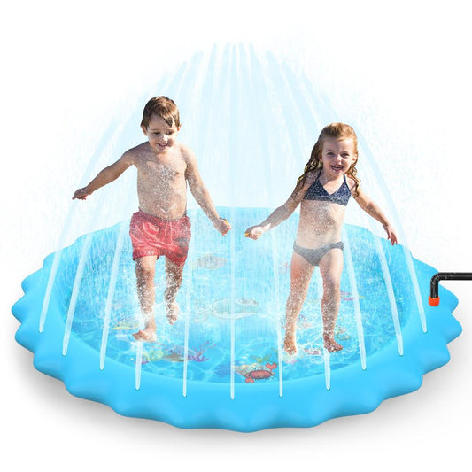 SOKA 168cm Round Inflatable Sprinkler Splash Pad Play Mat Water Summer Toy Kids