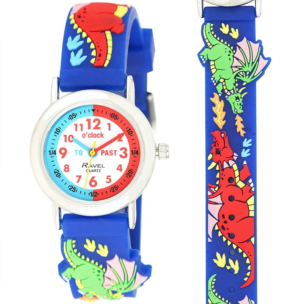 Ravel Children Boys 3D Cartoon Time Teacher Watch Dragon R1513.89