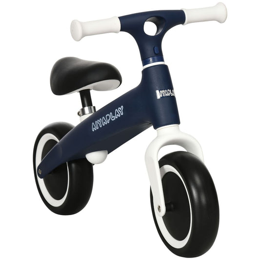 AIYAPLAY Baby Balance Bike, Children Bike Adjustable Seat, Wide Wheels - Blue